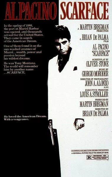 Poster Scarface med ram, 70x100 cm