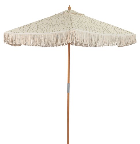 Parasoll, Ø200 beige/grön