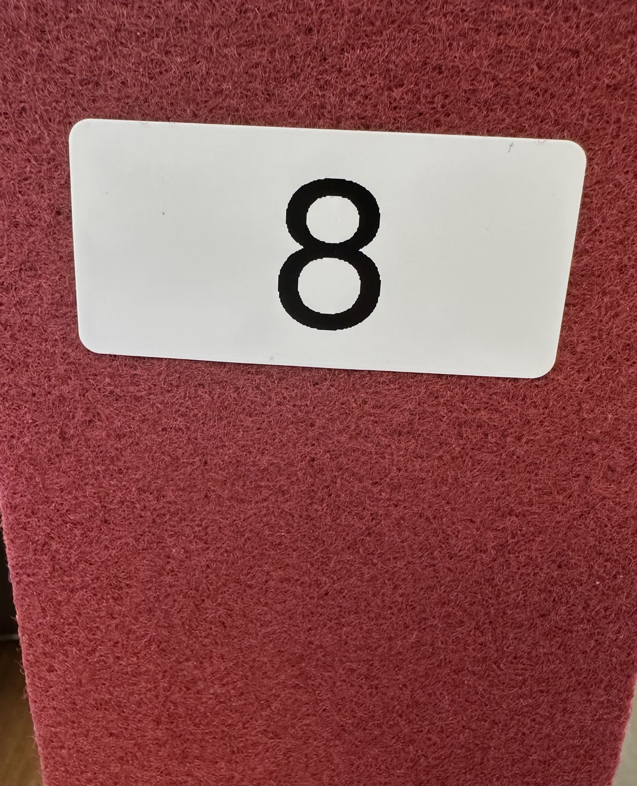 Röd vin mörk  nålfiltsmatta 8 - Image 1