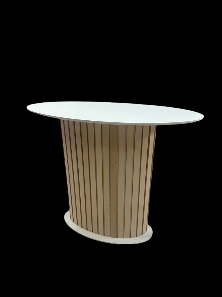 Spaljé ståbord/oval/ljust trä