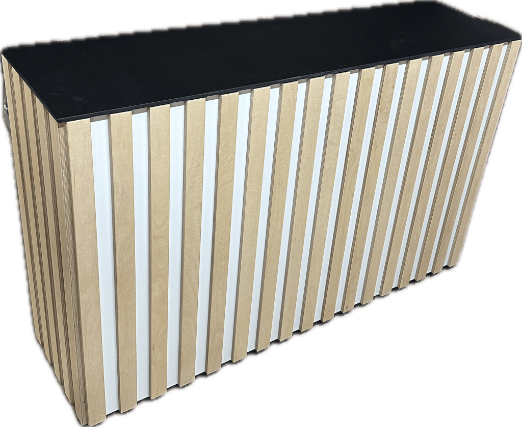 Toppskiva, svart MDF